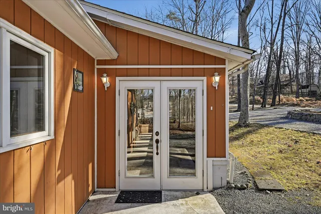 a view of front door of house