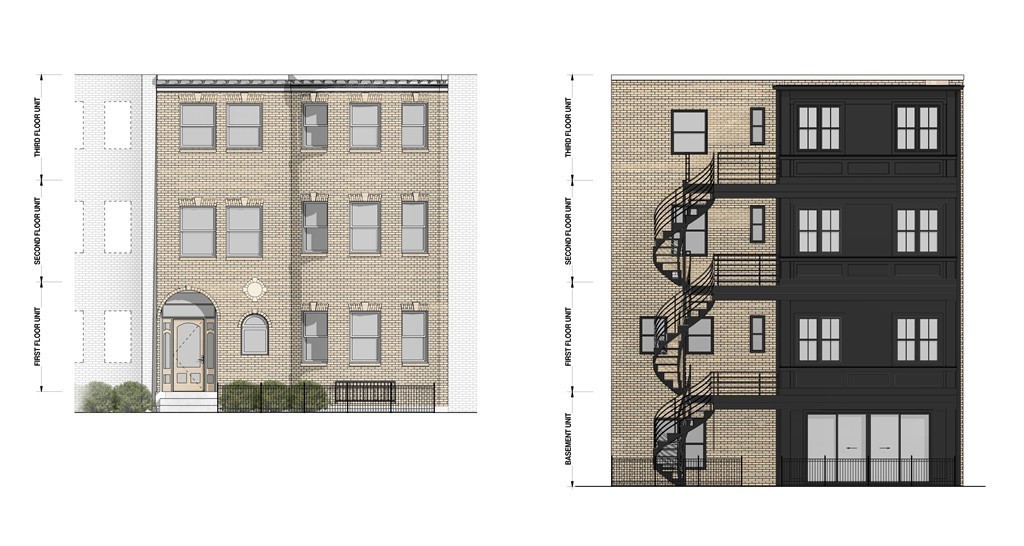 a black and white photo of a building