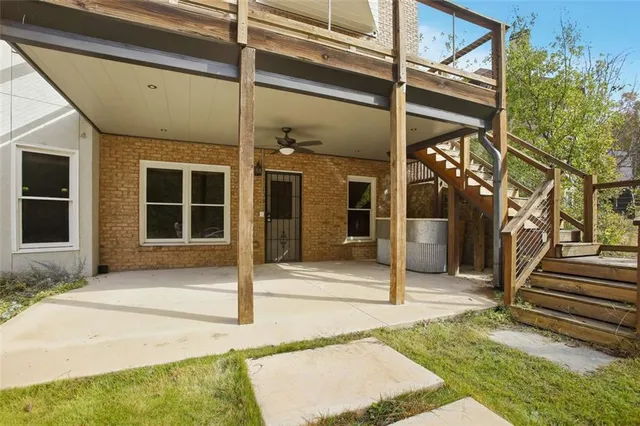 a view of large house with a yard