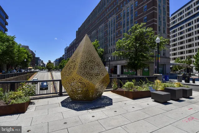 a front view of a building with street view