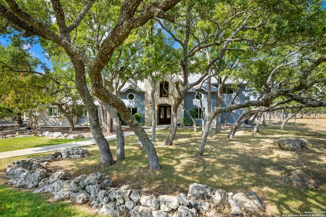 a view of yard with trees