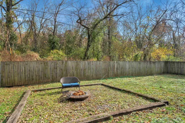 a backyard of a house