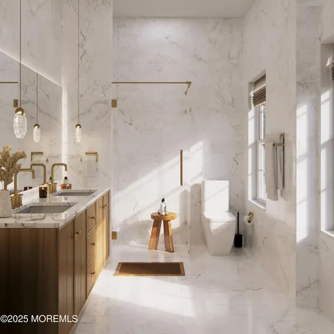 a bathroom with a sink and mirror