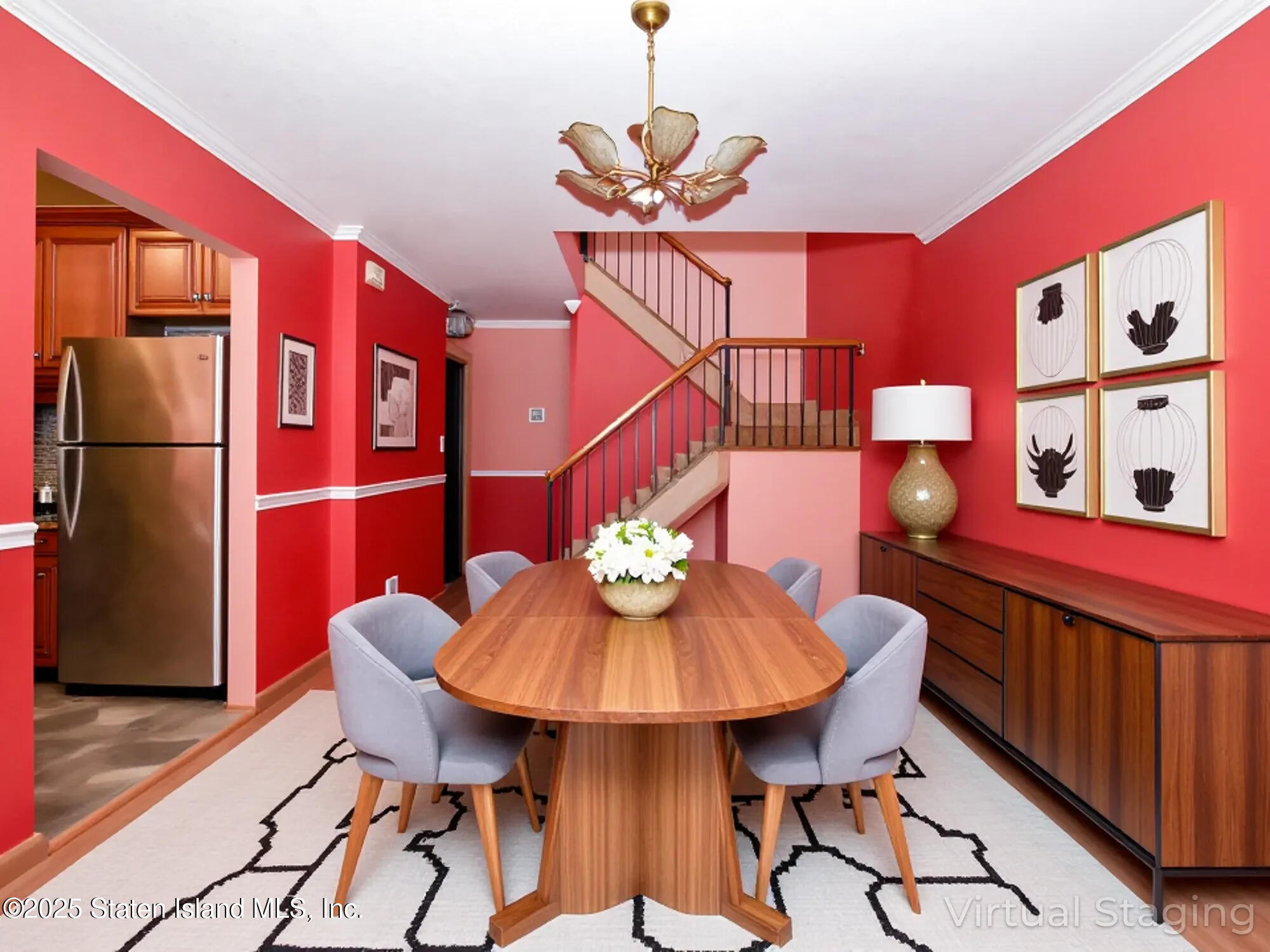 264 Timber Ridge Drive Staten Island, NY 10306 - Photo 7 of 31 a view of a dining room with furniture and a chandelier