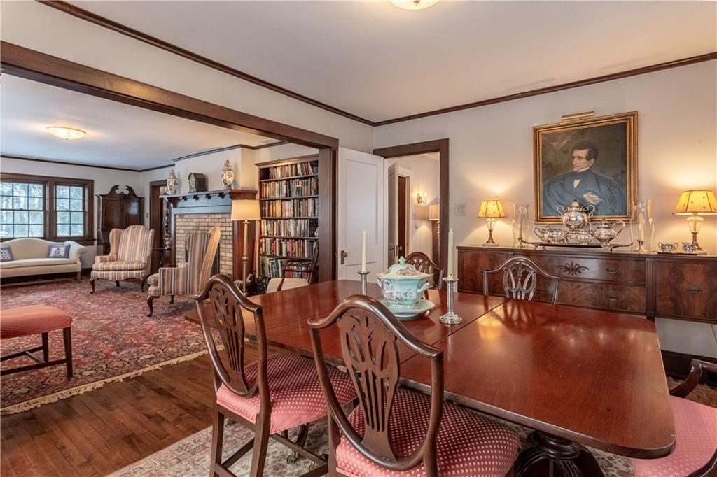 323 Sycamore Road Sewickley, PA 15143 - Photo 6 of 22 This home has a graceful flow. The dining room has a door leading to the family room and kitchen space.