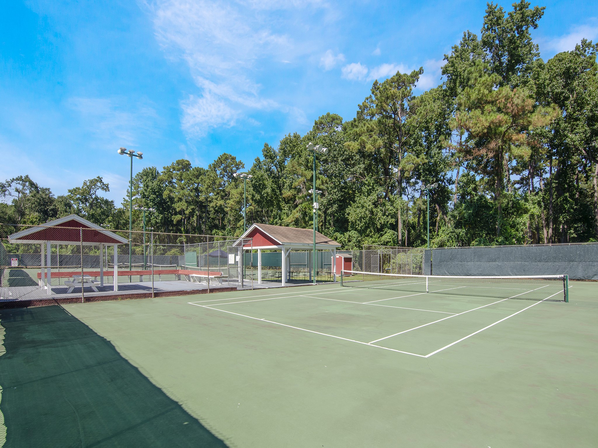 532 Raleigh Drive Conroe, TX 77302 - Photo 37 of 40 Lighted community tennis courts.