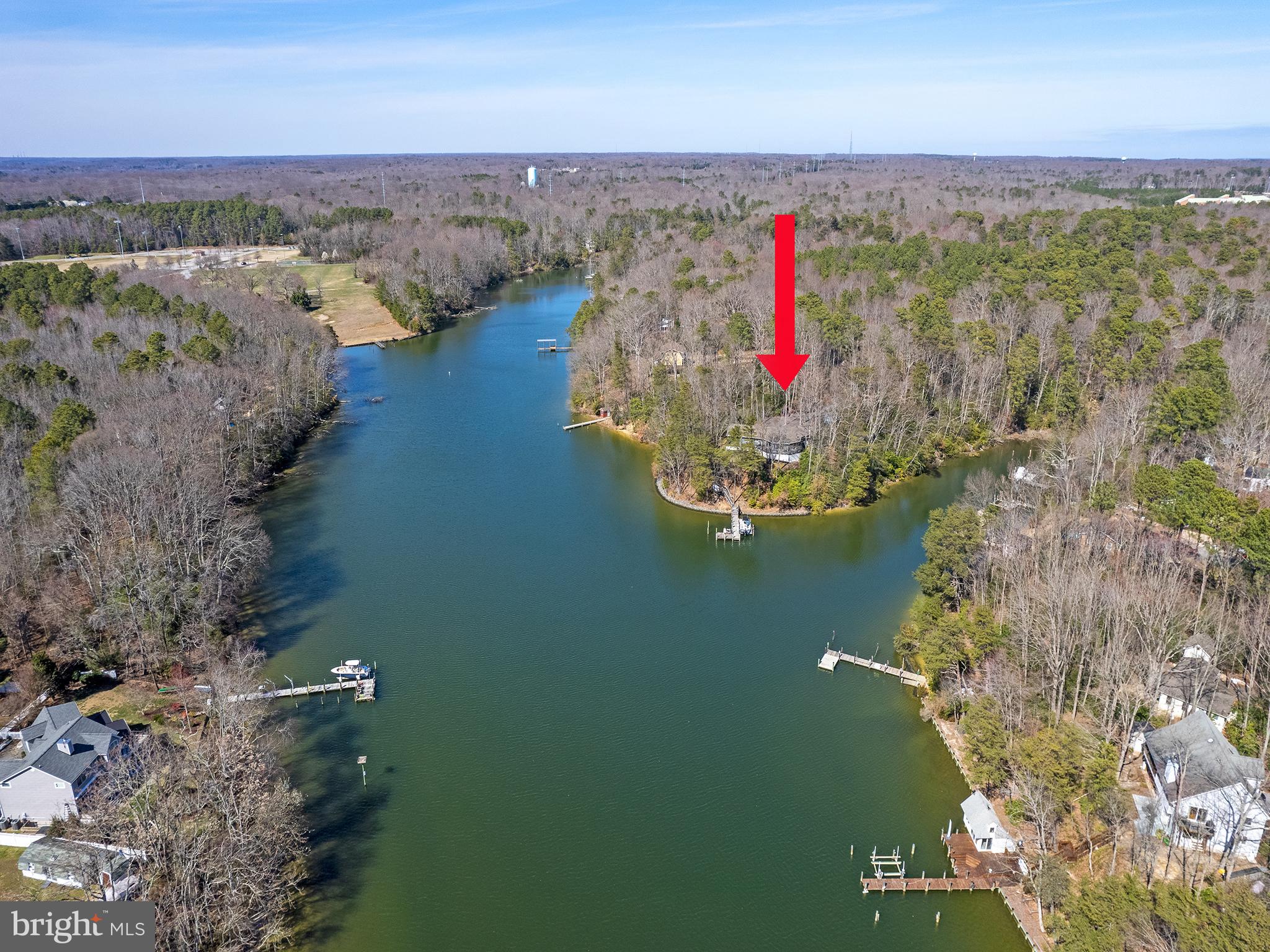 855 Big Road Lusby, MD 20657 - Photo 2 of 48 an aerial view of ocean and residential houses with outdoor space