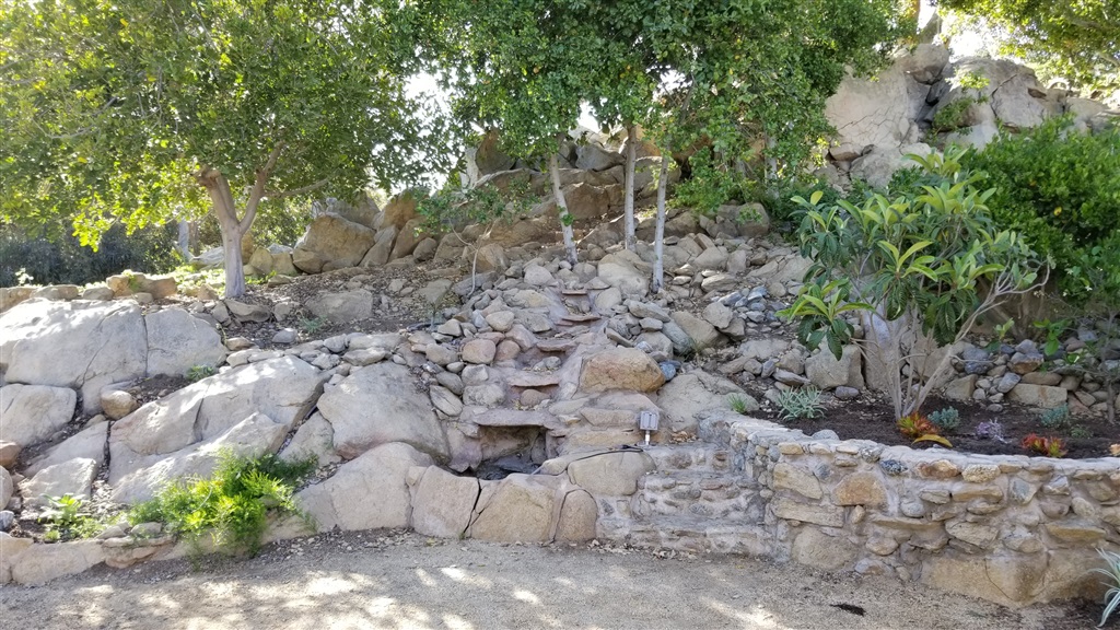 8991 Circle R View Lane Escondido, CA 92026 - Photo 24 of 25 Fountain Built into the Natural Landscape Creates Beautiful Ambiance