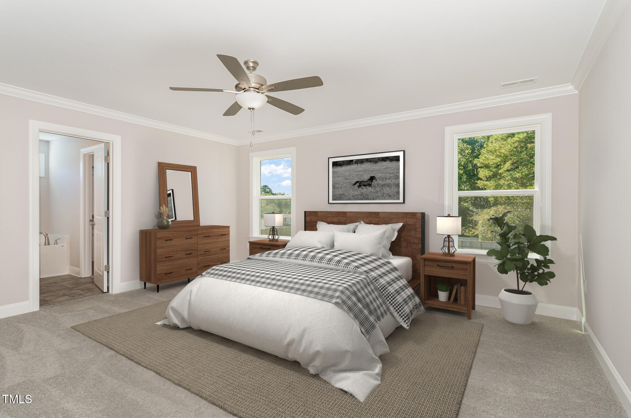 121 Wolf Rdg Court Willow Spring, NC 27592 - Photo 11 of 24 Staged Owners suite