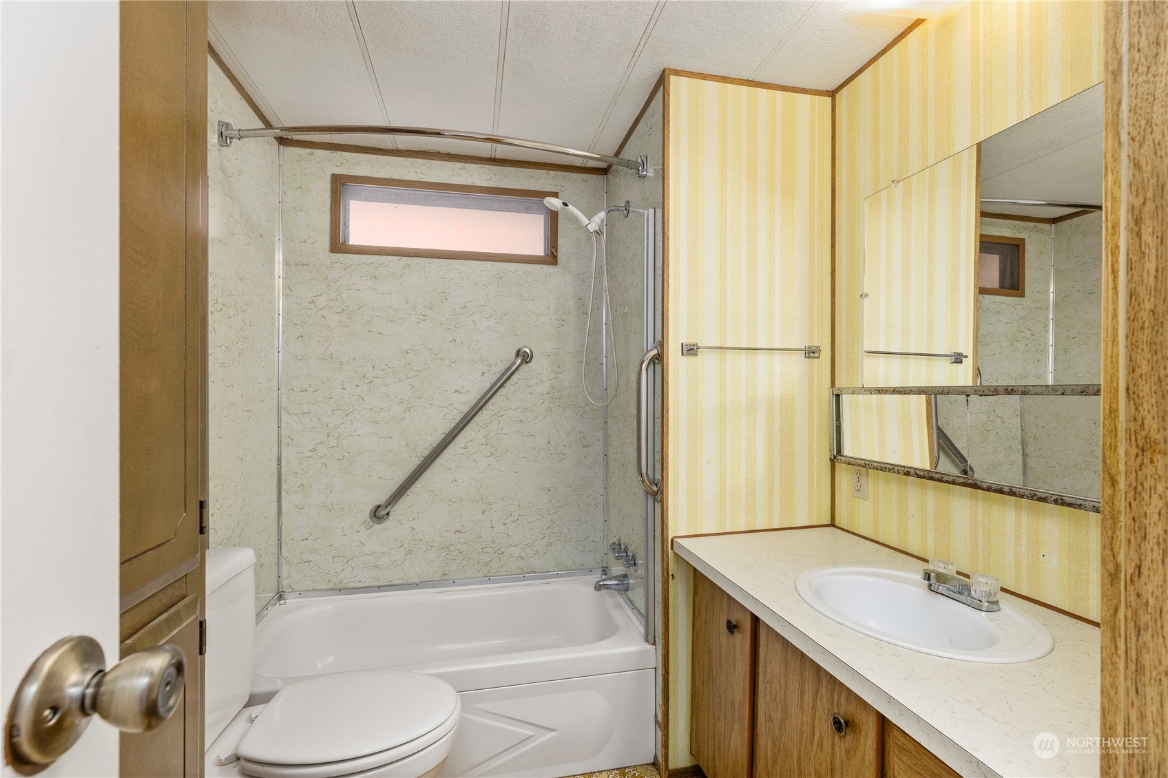 383 Dungeness Meadows Sequim, WA 98382 - Photo 14 of 30 a bathroom with a granite countertop sink toilet and shower