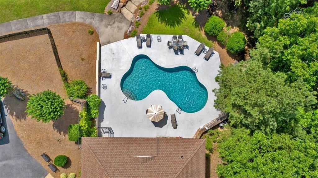 52 Waterside Drive Southeast Cartersville, GA 30121 - Photo 106 of 110 an aerial view of a house with a swimming pool
