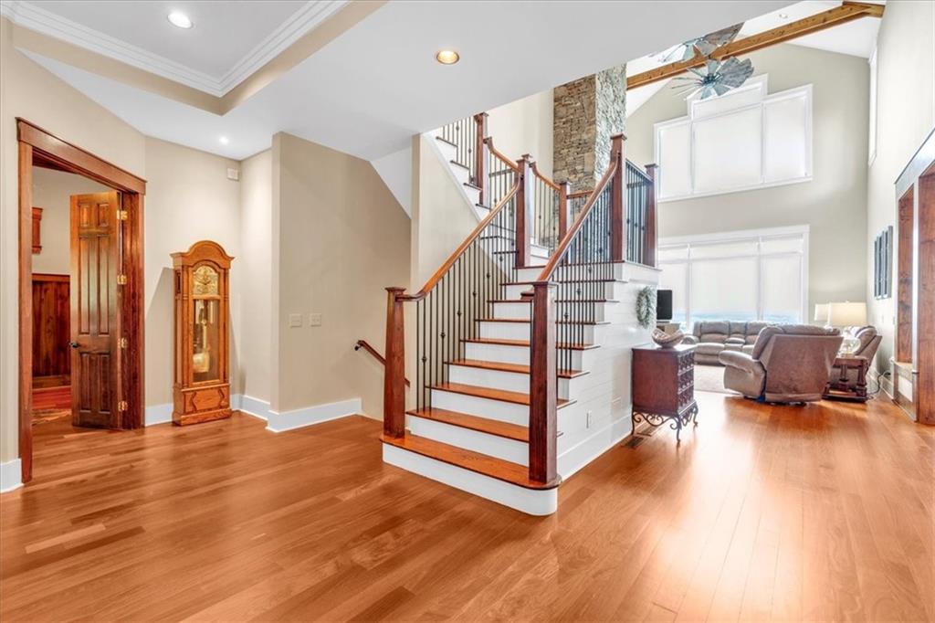 52 Waterside Drive Southeast Cartersville, GA 30121 - Photo 4 of 110 a view of entryway livingroom and hall with wooden floor