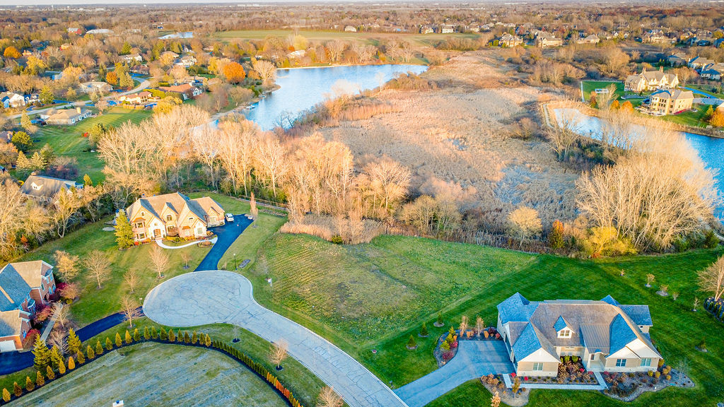 23697 North Matthew Court Long Grove, IL 60047 - Photo 7 of 17 an aerial view of a house with yard swimming pool and outdoor seating