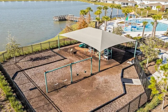 a view of a patio with swimming pool