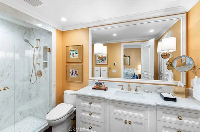 a spacious bathroom with a tub sink shower and mirror