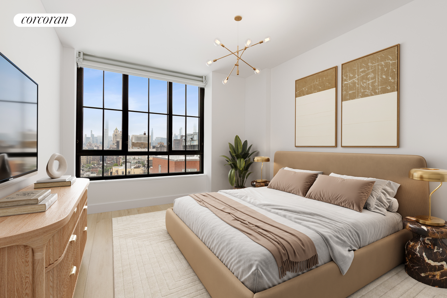 60 East 86th Street, Unit 16 Manhattan, NY 10028 - Photo 3 of 12 a bedroom with a large bed and a large window