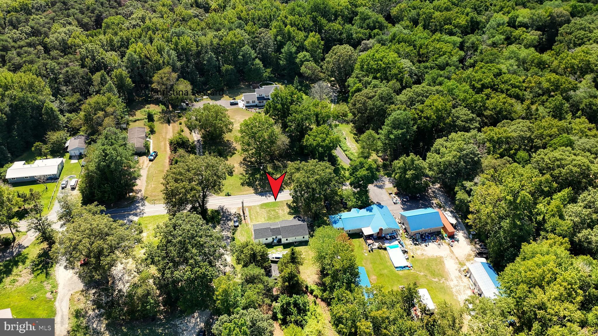 4640 Mahan Corner Road Marydel, DE 19964 - Photo 28 of 29 an aerial view of residential house with outdoor space and trees all around