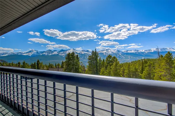 a view of a city from a balcony