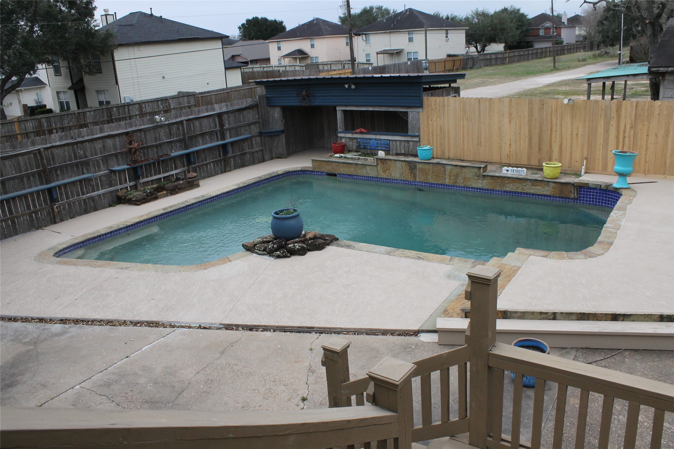 1111 Spur 529 Rosenberg, TX 77471 - Photo 13 of 14 This spacious backyard has it all! Plenty of space for all your gatherings as well as easy access to the main house, pool house and outdoor seating areas.