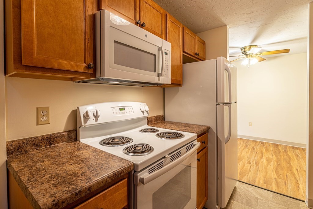 10 Mill Street, Unit X Maynard, MA 01754 - Photo 6 of 16 a kitchen with a stove and a microwave