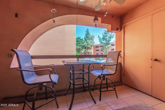 a outdoor space with sitting area