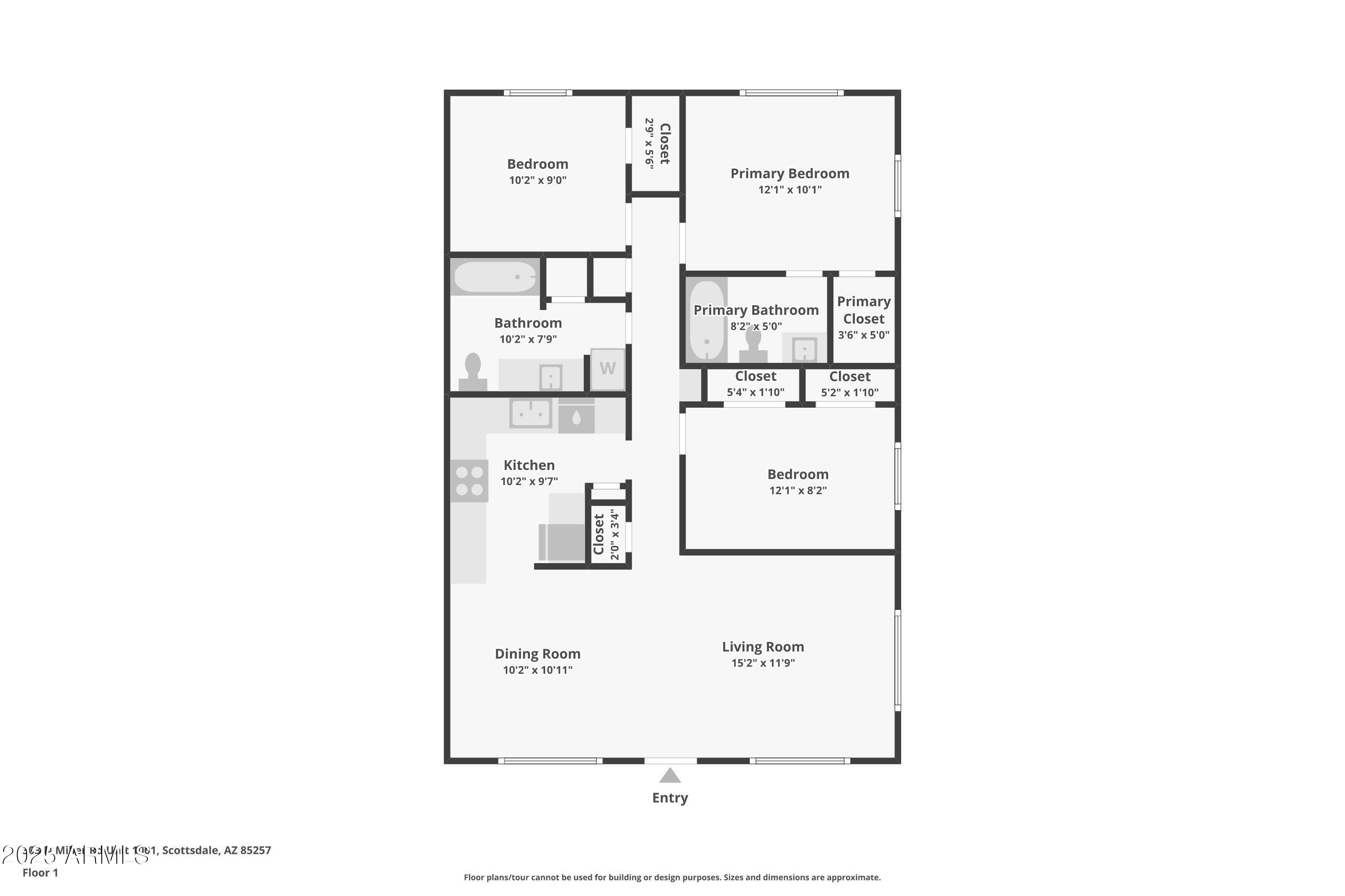 303 North Miller Road, Unit 1001 Scottsdale, AZ 85257 - Photo 2 of 20 a picture of a floor plan