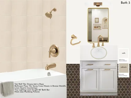 a bathroom with a shower a sink and a mirror