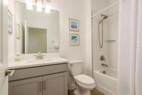 a view of room with cabinets