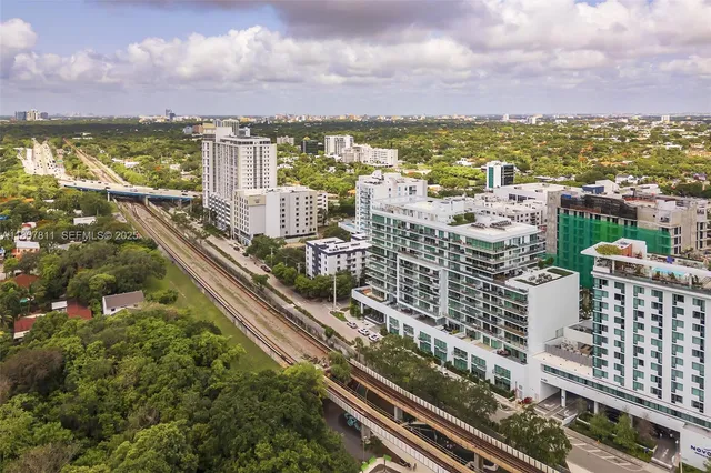 a view of a city with tall buildings