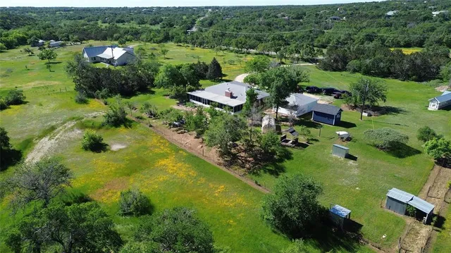 an aerial view of multiple house