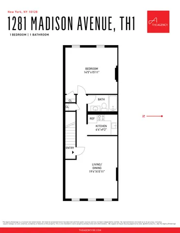 $1,050,000 | 1281 Madison Avenue, Unit TH1 | Upper East Side