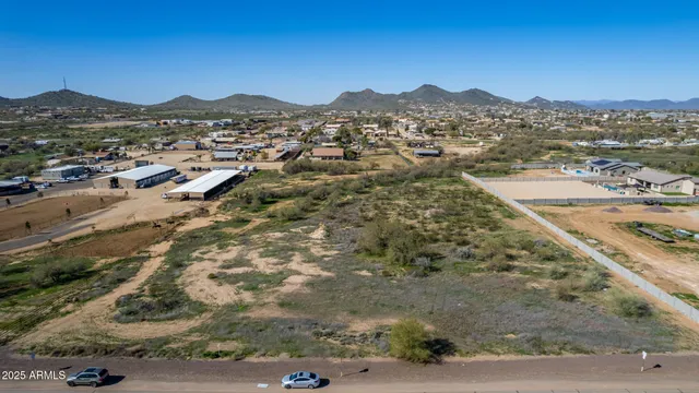 a view of city and mountain