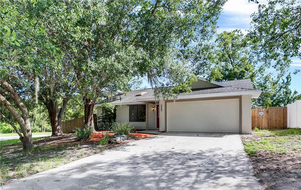 7436 Goldeneye Drive New Port Richey, FL 34654 - Photo 1 of 1 a view of a backyard with a tree