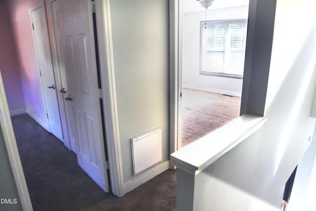 a view of a hallway and an entryway