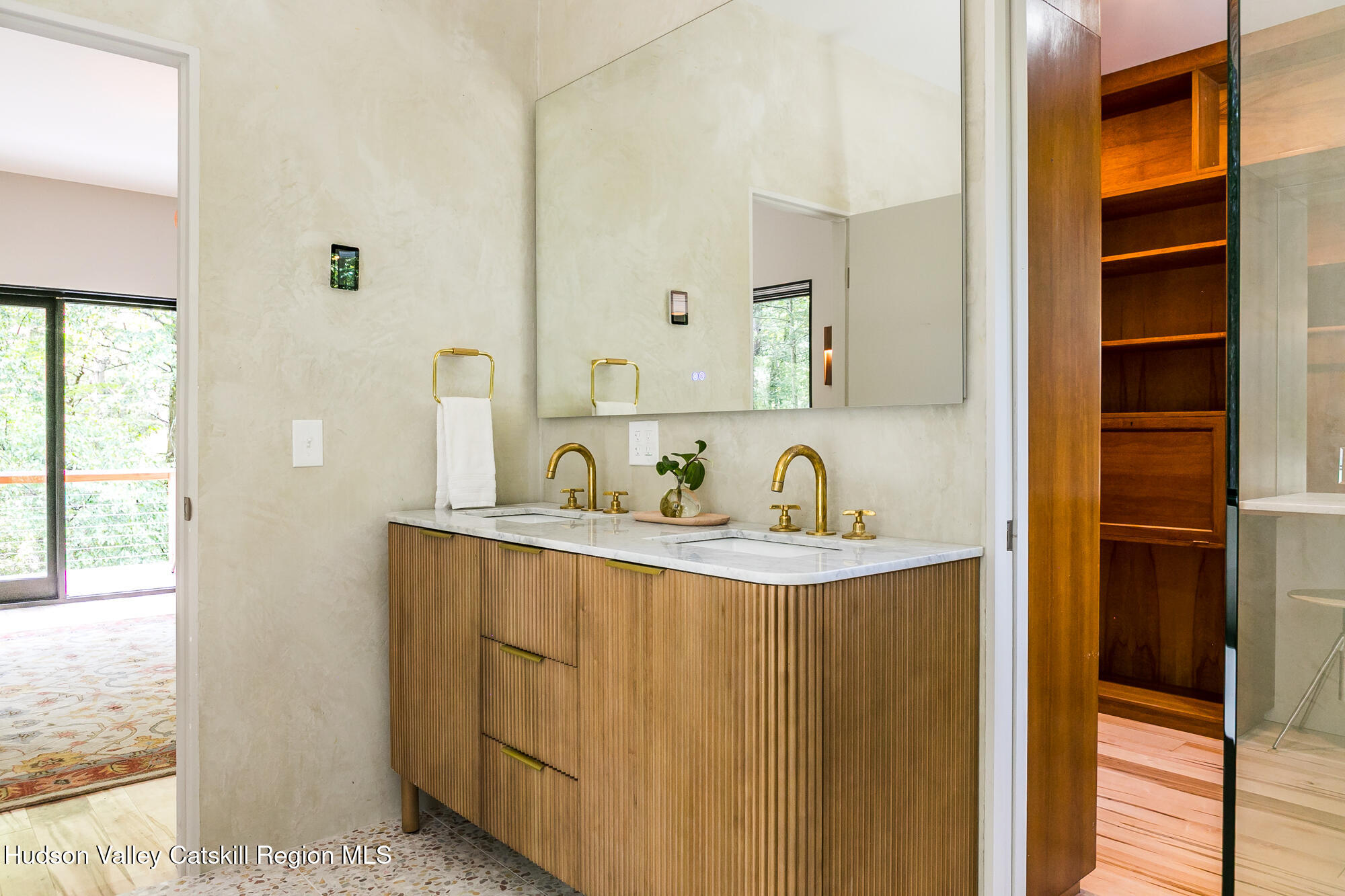 35 Fern Hollow Road Stone Ridge, NY 12484 - Photo 25 of 40 a bathroom with a sink and a mirror