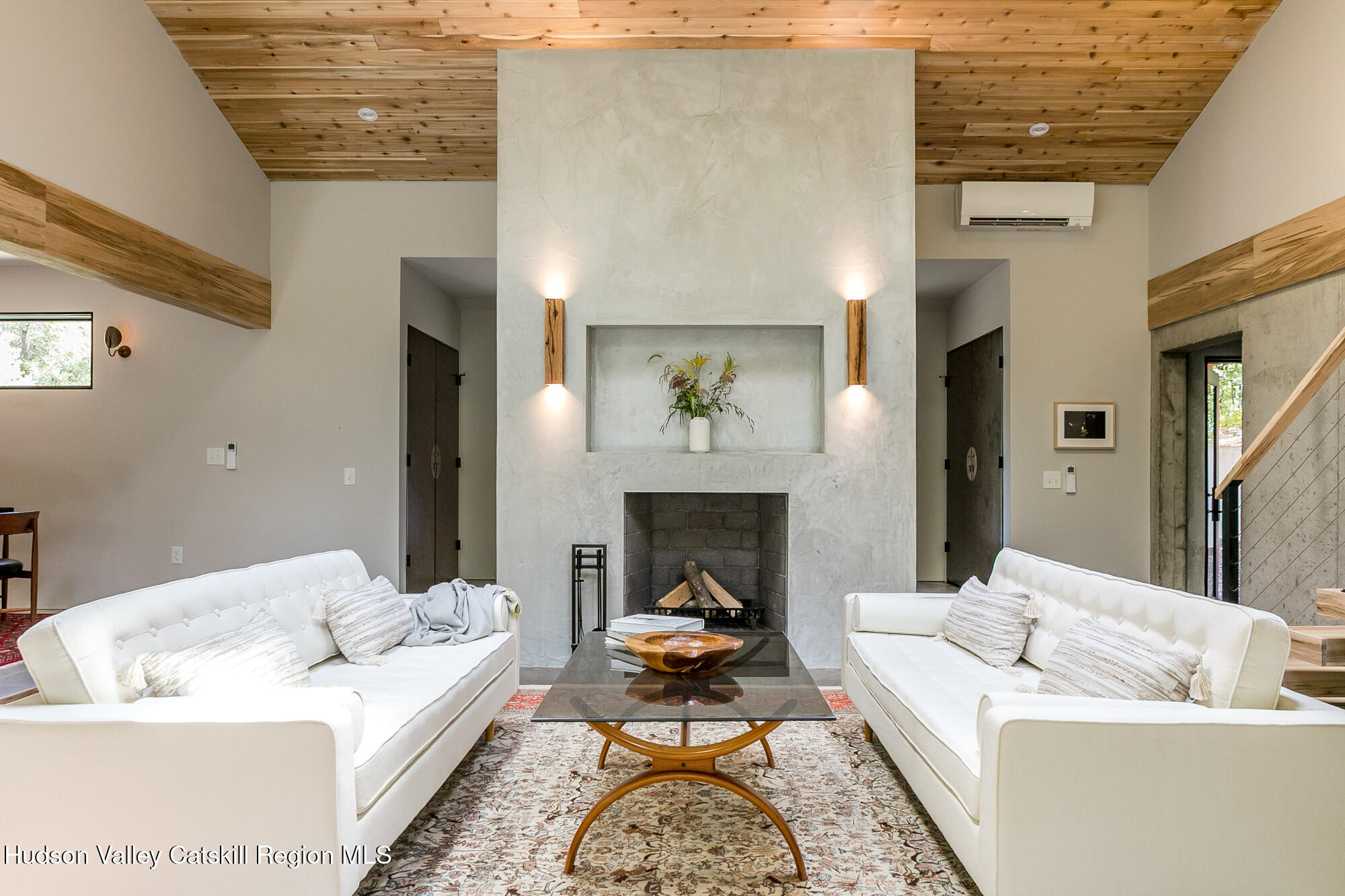 35 Fern Hollow Road Stone Ridge, NY 12484 - Photo 8 of 40 a living room with furniture and a fireplace