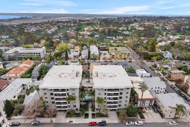 an aerial view of a city