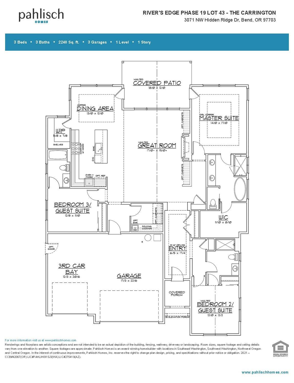3068 Northwest Hidden Rdg Drive Bend, OR 97703 - Photo 15 of 15 Carrington floor plan