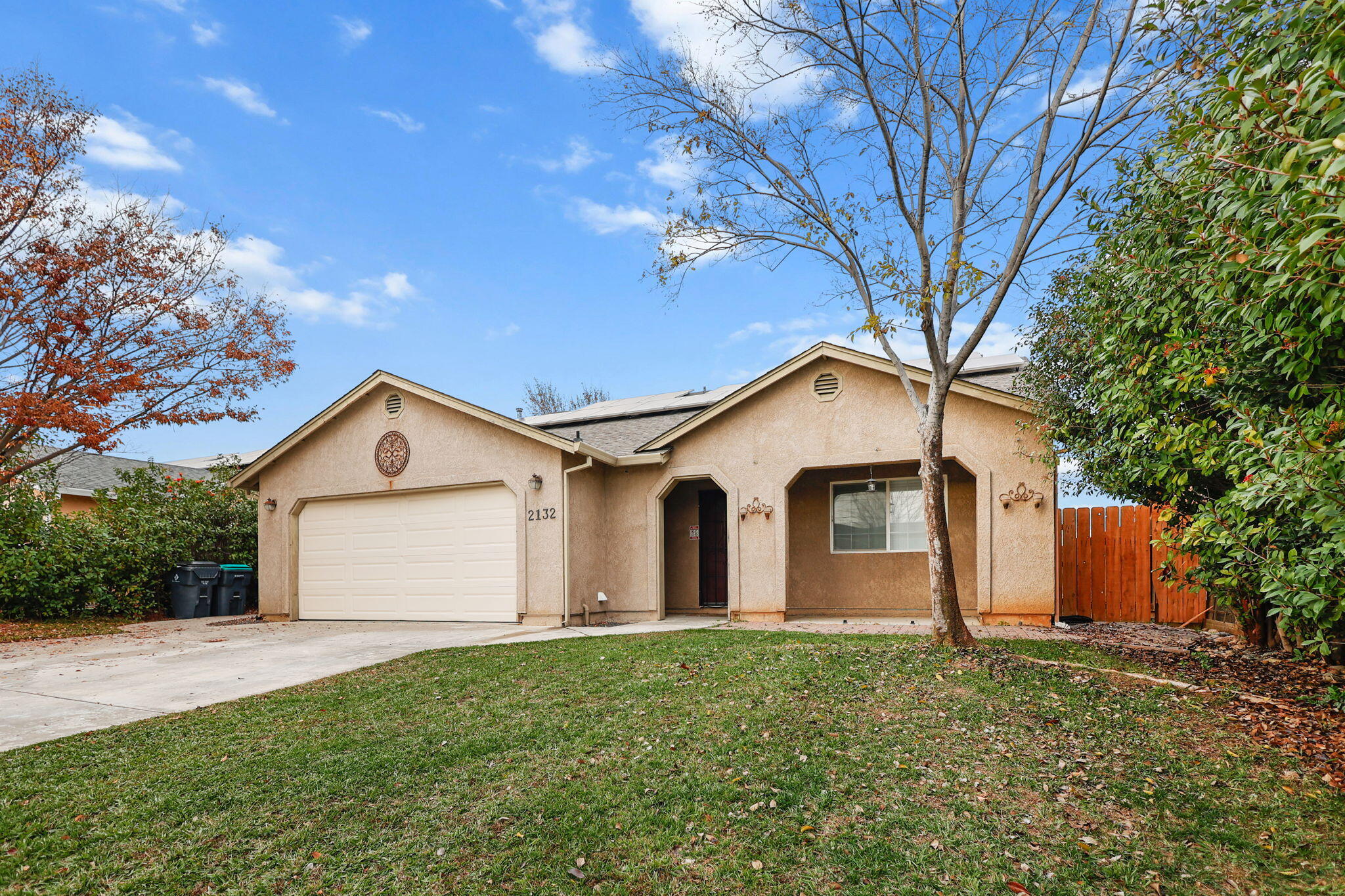 a house view with a outdoor space