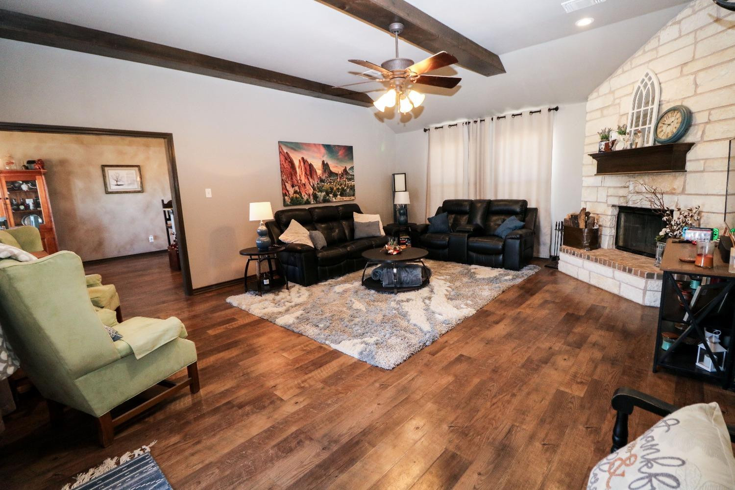 2183 County Road 145 Amherst, TX 79312 - Photo 4 of 23 Amazing living room area with FIREPLACE!