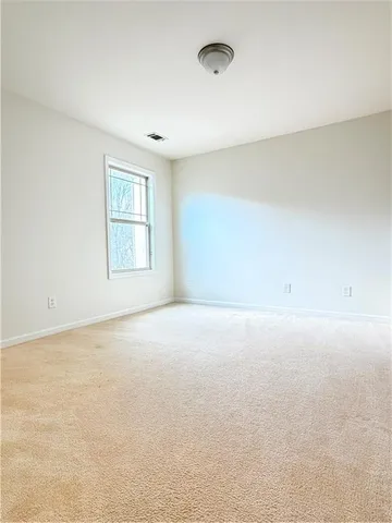 an empty room with a window