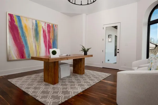 a room with musical instruments