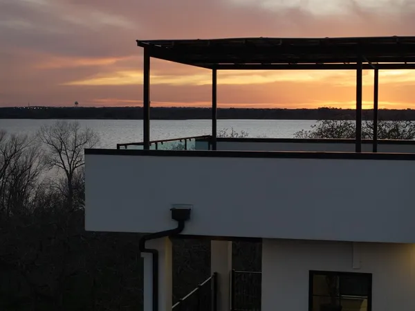 a view of ocean from a balcony
