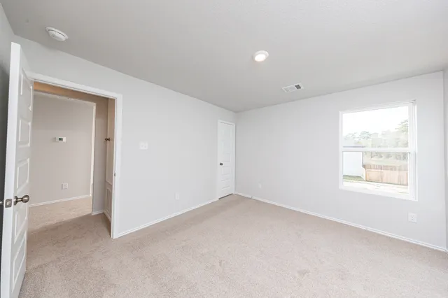 an empty room with a window