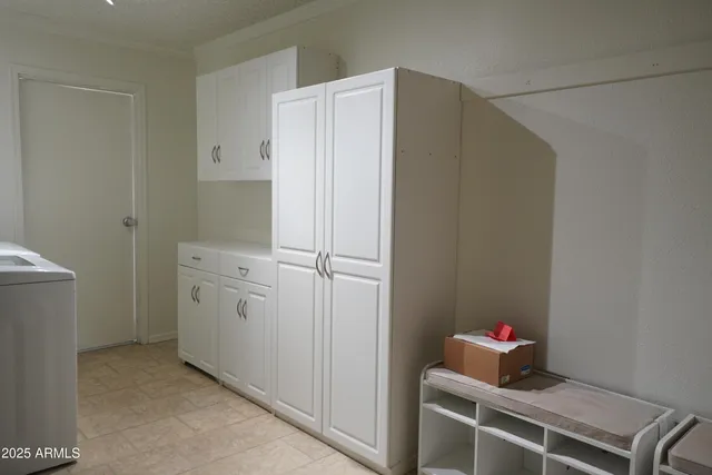 a room with storage and utility