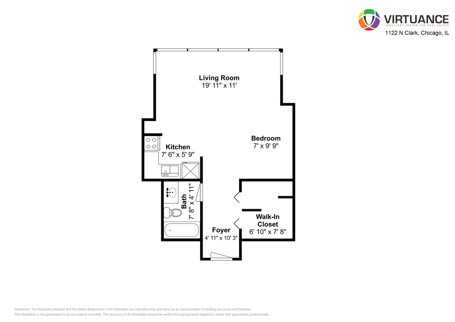 1122 North Clark Street, Unit 2207 Chicago, IL 60610 - Photo 14 of 14 a picture of a bench in a room