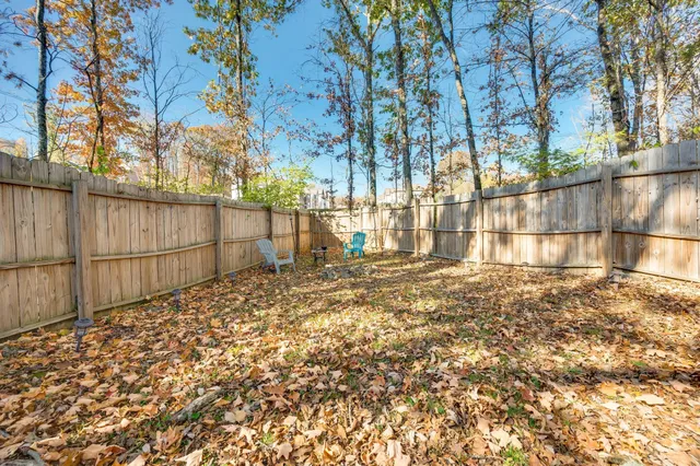 a view of a backyard