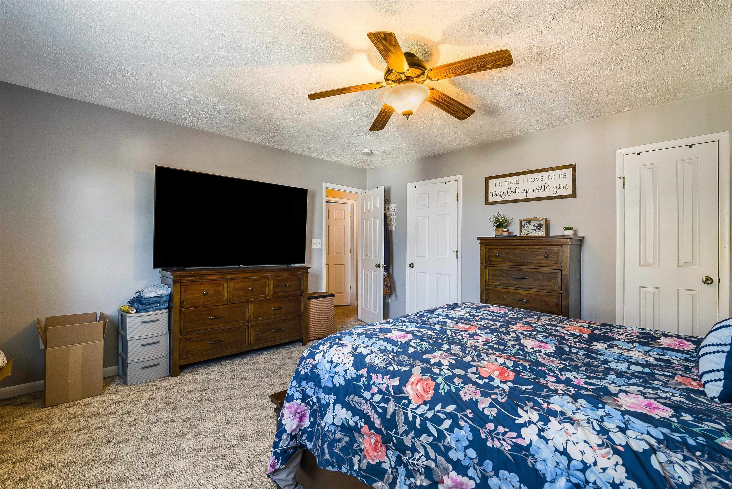 7110 Rocky Bar Road Elkton, VA 22827 - Photo 29 of 52 a bedroom with a bed and a flat screen tv