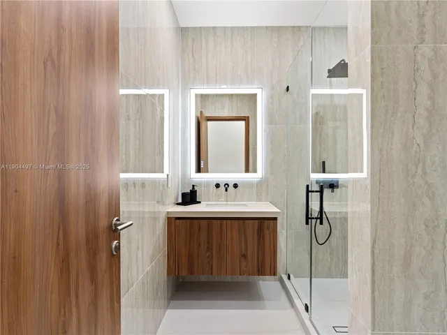 a view of outdoor space and a swimming pool