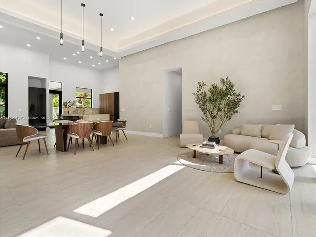 a workspace with furniture and window